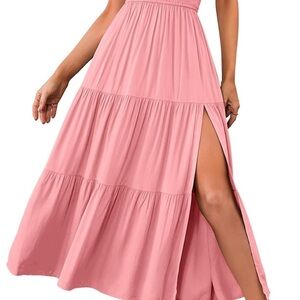 Elegant Pink Maxi Dress